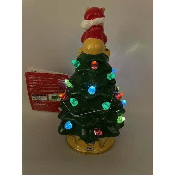 Disney Winnie the Pooh Light Up Ceramic Christmas Tree NEW With Tags! - Picture 11 of 11